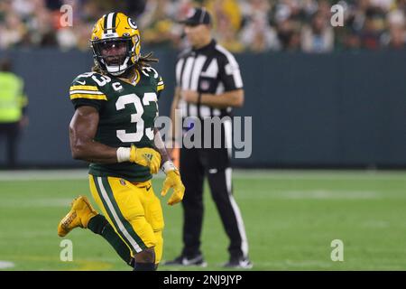 Green Bay Packers cornerback Eric Stokes (21) defends during an NFL against  the the Chicago Bears Sunday, Sept. 18, 2022, in Green Bay, Wis. (AP  Photo/Jeffrey Phelps Stock Photo - Alamy