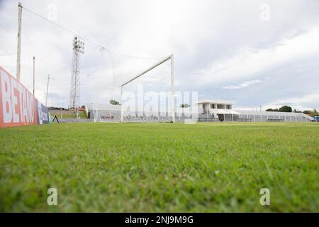 Nova Mutum, Brazil. 22nd Feb, 2023. MT - Nova Mutum - 02/22/2023 - COPA DO BRASIL 2023, NOVA MUTUM X LONDRINA - General view of the Valdir Doilho Wons stadium for the match between Nova Mutum and Londrina for the 2023 Copa do Brasil championship. Photo: Gil Gomes/AGIF/Sipa USA Credit: Sipa USA/Alamy Live News Stock Photo