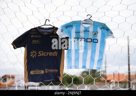 Nova Mutum, Brazil. 22nd Feb, 2023. MT - Nova Mutum - 02/22/2023 - COPA DO BRASIL 2023, NOVA MUTUM X LONDRINA - Uniforms of the match between Nova Mutum and Londrina at the Valdir Doilho Wons stadium for the 2023 Copa do Brasil championship. Photo: Gil Gomes/AGIF/Sipa USA Credit: Sipa USA/Alamy Live News Stock Photo