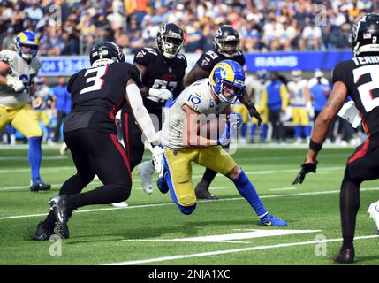 INGLEWOOD, CA - SEPTEMBER 18: Cooper Kupp #10 of the Rams during an NFL game  between the Atlanta Falcons and the Los Angeles Rams on September 18, 2022,  at SoFi Stadium in