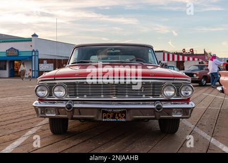 A picture of a red Ford Galaxie. Stock Photo