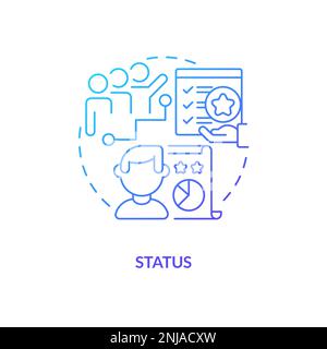 Status blue gradient concept icon Stock Vector