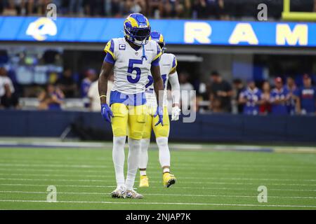 Los Angeles Rams place kicker Matt Gay (8) kicks during an NFL preseason  football game Friday, Aug. 19, 2022, in Inglewood, Calif. (AP Photo/Kyusung  Gong Stock Photo - Alamy