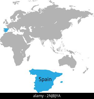 Spain Map Europe Color In Color political map of Southern Europe with borders of the countries ...