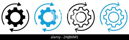Workflow process icons. Symbol for website design, logo, app, UI. Vector illustration, EPS10 Stock Vector