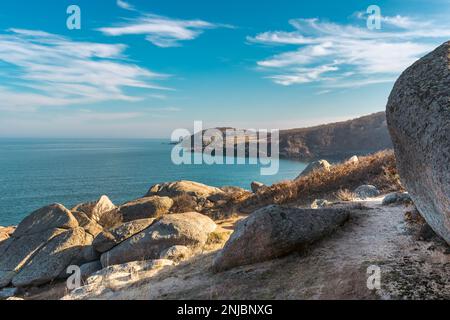 Black Sea shore Beglik Tash Stock Photo