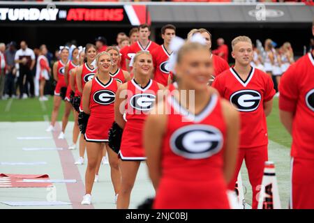 University of Georgia Bulldogs Cheerleading T-Shirt | Champion Products | Scarlet Red | Small