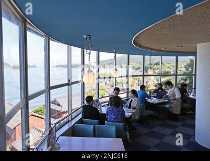 In the between. Old building cafe with great view of Okawa River Osaka. # osaka #japan #cafehoppingosaka