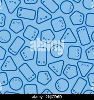 Cute geometric figure pattern seamless. Baby fabric texture Stock Vector