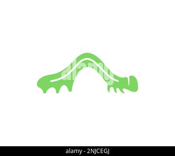 Caterpillar, insect, pest, agriculture, nature and wildlife, silhouette and graphic design. Animal, larvae, fauna, entomology, metamorphosis Stock Vector
