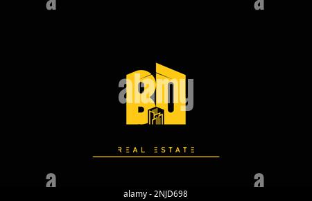 Real Estate letters Initials Monogram logo BO , OB Stock Vector