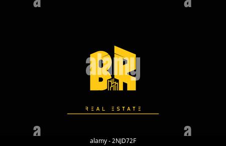 Real Estate letters Initials Monogram logo BR , RB Stock Vector