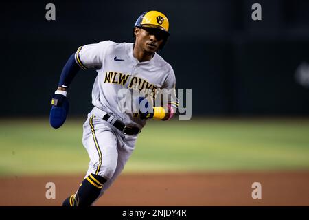 PHOENIX, AZ - SEPTEMBER 03: Milwaukee Brewers Manager Craig Counsell (30)  on the bench during a Baseball game between the Milwaukee Brewers and the  Arizona Diamondbacks on September 3rd, 2022, at Chase