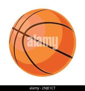 Basketball ball in flat technique vector illustration Stock Vector