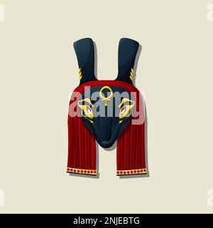 Egyptian god Set mask, vector icon Stock Vector