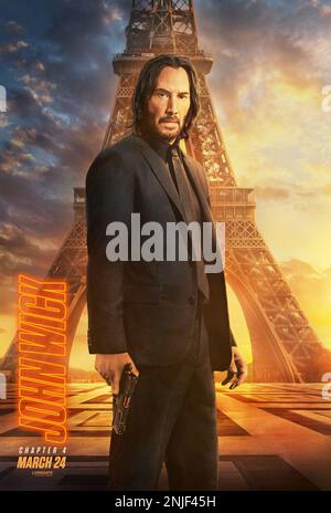 JOHN WICK: CHAPTER 4, US poster, Keanu Reeves, 2023. Illustration by  Mexifunk / © Lionsgate / Courtesy Everett Collection Stock Photo - Alamy