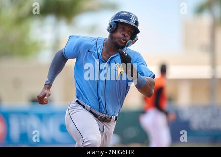 Tampa Bay Rays Patrick Merino (91) and Carlos Colmenarez (55) during a MiLB Spring  Training game against the Atlanta Braves on March 26, 2022 at Charlotte  Sports Park in Port Charlotte, Florida. (