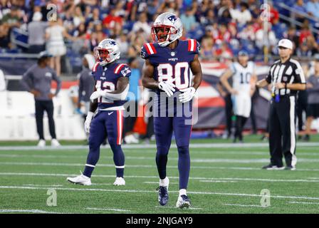 FOXBOROUGH, MA - AUGUST 19: Carolina Panthers wide receiver Ra'Shaun Henry  (13) during an NFL preseason game between the New England Patriots and the  Carolina Panthers on August 19, 2022, at Gillette