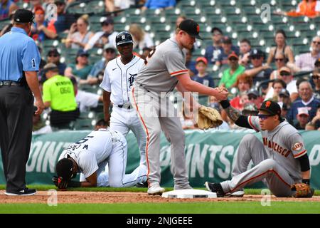 Detroit Tigers pitcher Wilmer Flores (59) during a MiLB Spring Training  game against the Philadelphia Phillies on March 25, 2022 at Tiger Town in  Lakeland, Florida. (Mike Janes/Four Seam Images via AP