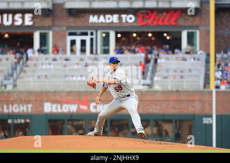 CLEARWATER, FL - March 14: Atlanta Braves pitcher Bryce Elder (55) delivers  a pitch to the plate during the spring training game between the Atlanta  Braves and the Philadelphia Phillies on March