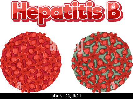 Hepatitis B virus (HBV) on white background illustration Stock Vector ...