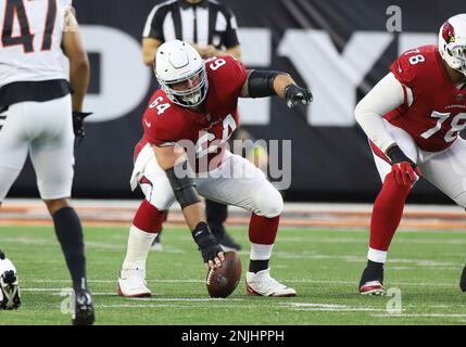 Arizona Cardinals guard Sean Harlow (64) during the first half of an NFL  football game against the Las Vegas Raiders, Sunday, Sept. 18, 2022, in Las  Vegas. (AP Photo/Rick Scuteri Stock Photo - Alamy