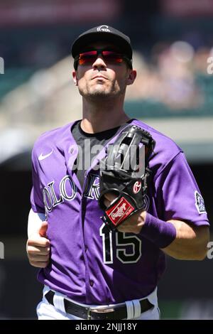 July 11 2022: Colorado right fielder Randal Grichuk (15) hits a