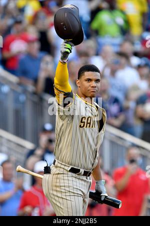 A headshot of San Diego Padres' Juan Soto prior a baseball game against the  Los Angeles Dodgers Sunday, Aug. 7, 2022, in Los Angeles. (AP Photo/Mark J.  Terrill Stock Photo - Alamy