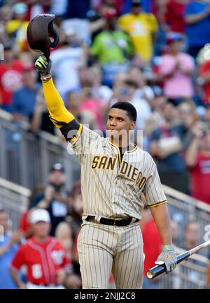 A headshot of San Diego Padres' Juan Soto prior a baseball game against the  Los Angeles Dodgers Sunday, Aug. 7, 2022, in Los Angeles. (AP Photo/Mark J.  Terrill Stock Photo - Alamy