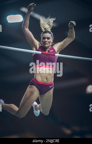 Alysha Newman participating in the Madrid Indoor Tour of Madrid 2023