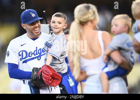 MLB - Charlie Freeman throwing out the first pitch to his