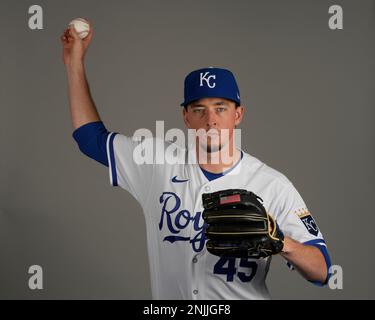 This is a 2023 photo of Taylor Clarke of the Kansas City Royals baseball  team. This image reflects the Kansas City Royals active roster as of  Wednesday, Feb. 22, 2023, when this