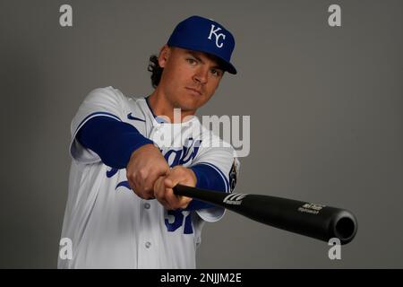 This is a 2021 photo of Nick Pratto of the Kansas City Royals baseball  team. This image reflects the Kansas City Royals active roster as of  Wednesday, Feb. 24, 2021 when this