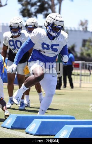 Los Angeles Rams defensive tackle Bobby Brown III (95) warms up