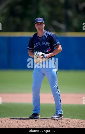 FCL Blue Jays pitcher Eliander Alcalde (34) during a Florida Complex League  baseball game against the FCL Yankees on August 4, 2022 at the Blue Jays  Player Development Complex in Dunedin, Florida. (