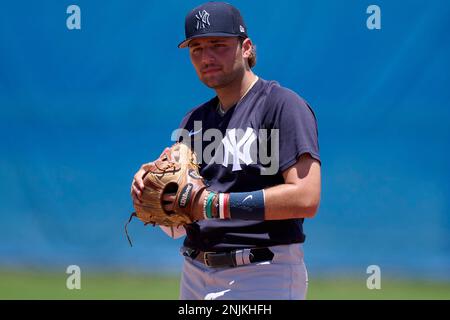 FCL Blue Jays pitcher Eliander Alcalde (34) during a Florida Complex League  baseball game against the FCL Yankees on August 4, 2022 at the Blue Jays  Player Development Complex in Dunedin, Florida. (