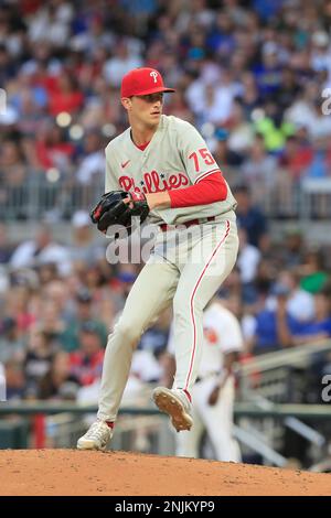 PHILADELPHIA, PA - JUNE 22: Philadelphia Phillies relief pitcher Connor  Brogdon (75) pitches during the Major League baseball game between the  Philadelphia Phillies and the Washington Nationals on June 22, 2021 at