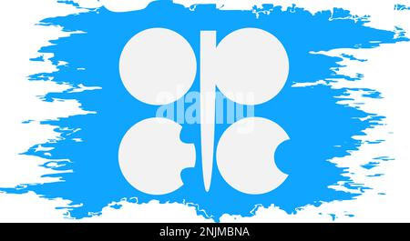 OPEC flag grunge brush color image, vector Stock Vector
