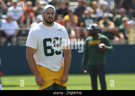 ASHWAUBENON, WI - JULY 31: Green Bay Packers safety Darnell Savage Jr.,  (26) laughs during 2021 Training Camp at Ray Nitschke Field on July 31,  2021 in Ashwaubenon, WI. (Photo by Larry