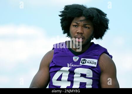 Minnesota Vikings safety Myles Dorn (46) during the first half of