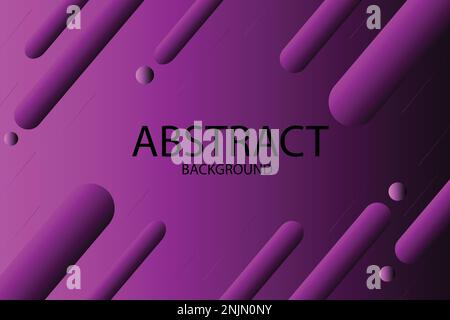 Purple Minimal geometric background. Dynamic shapes composition. Stock Vector