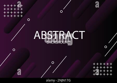 Purple Minimal geometric background. Dynamic shapes composition. Stock Vector