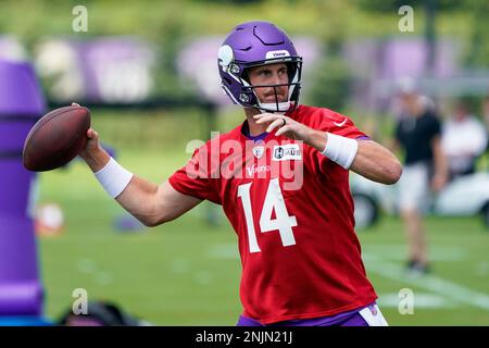 EAGAN, MN - JULY 27: Minnesota Vikings linebacker William Kwenkeu (47)  takes the field during the fi