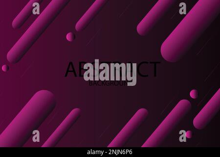 Purple Minimal geometric background. Dynamic shapes composition. Stock Vector