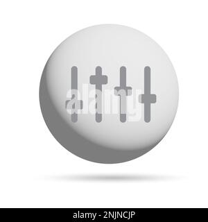 Volume control 3D icon. icon related to music player, video player. Stock Photo