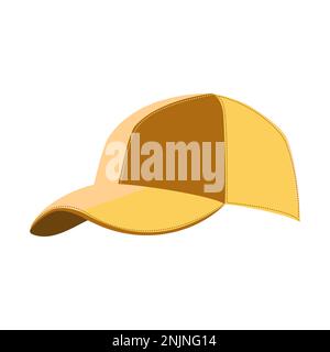 baseball cap in flat technique vector illustration Stock Vector