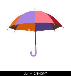 Colourful umbrella in flat technique vector illustration Stock Vector