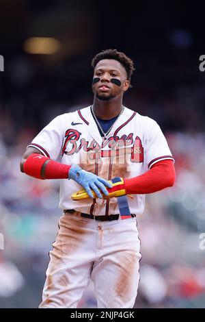 ATLANTA, GA – MAY 06: Atlanta right fielder Ronald Acuna Jr. (13