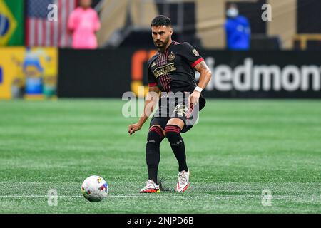 Atlanta defender Juan Jose Sanchez Purata reacts after a second-half  News Photo - Getty Images