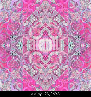 Pink Abstract Boho Pattern Stock Photo